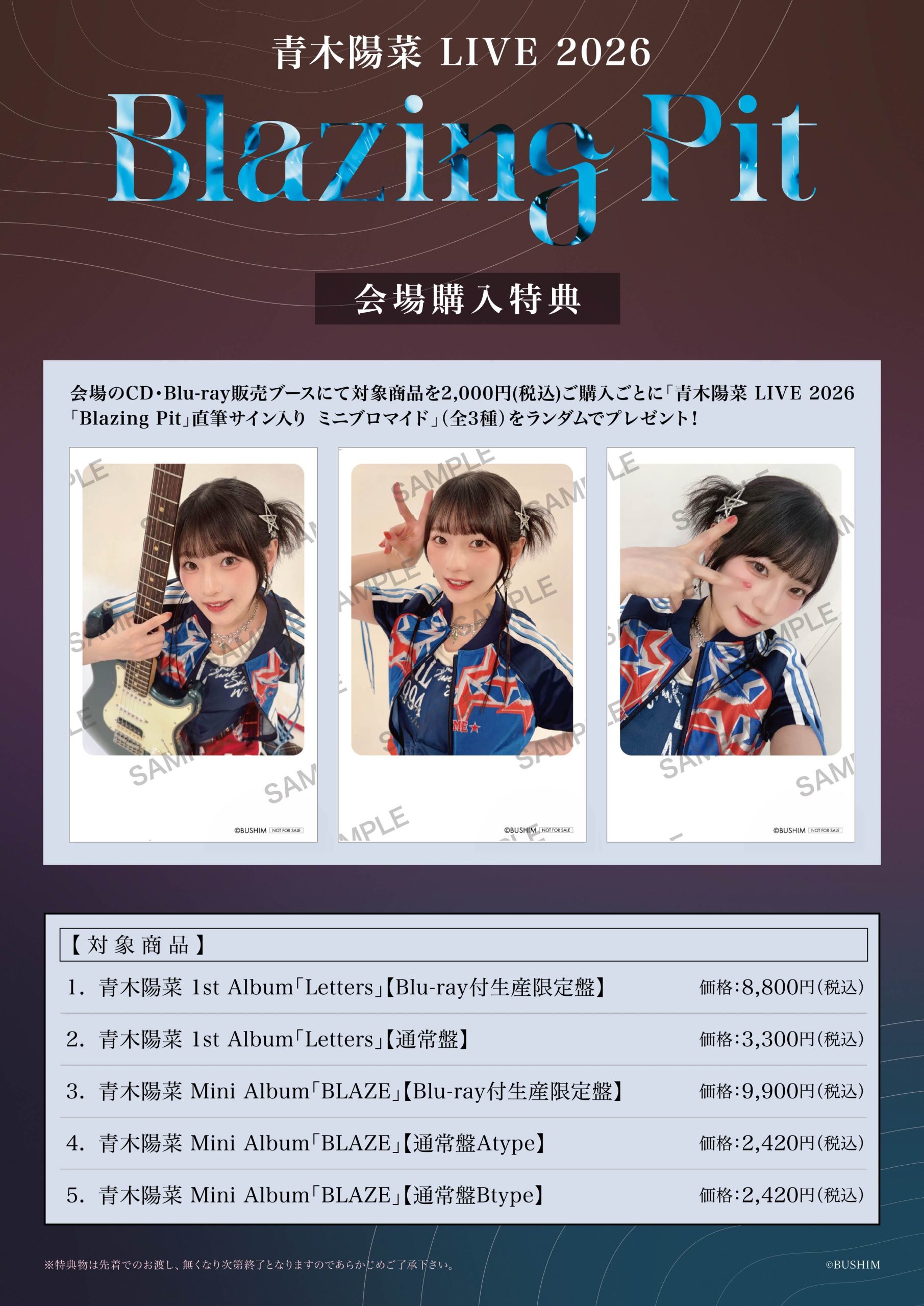 青木陽菜 LIVE 2026「Blazing Pit」 | WORKS | BM-ECHOES 公式サイト